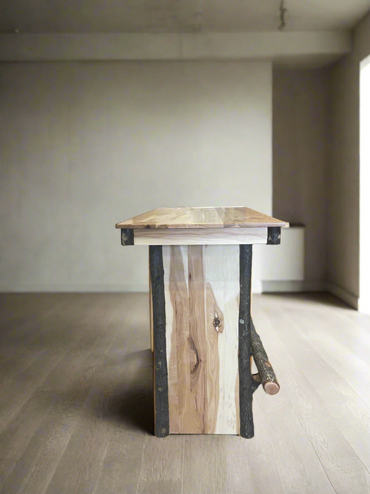 72” Hickory bar & Stools - Unclaimed Freight North (Aitkin, MN)