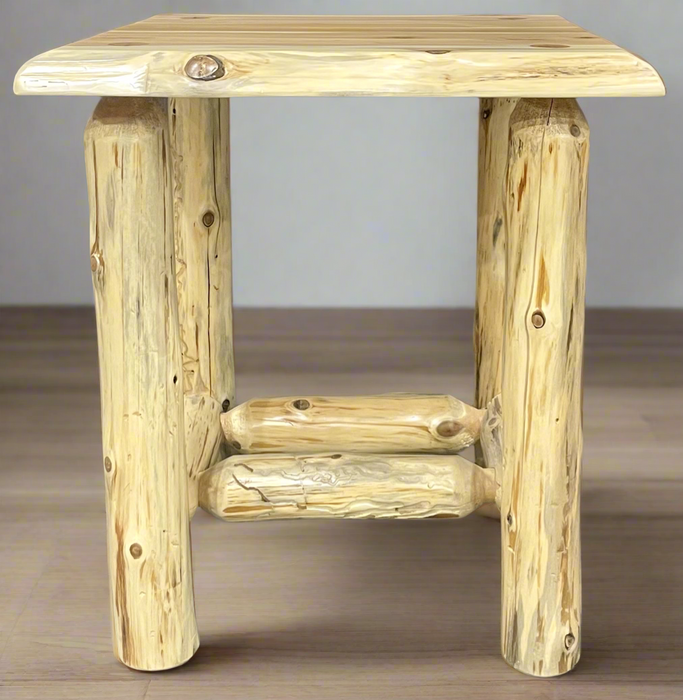 Rustic Cedar End Table - Unclaimed Freight North (Aitkin, MN)