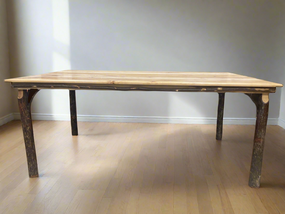 Hickory Table, 4 Chairs & Bench - Unclaimed Freight North (Aitkin, MN)