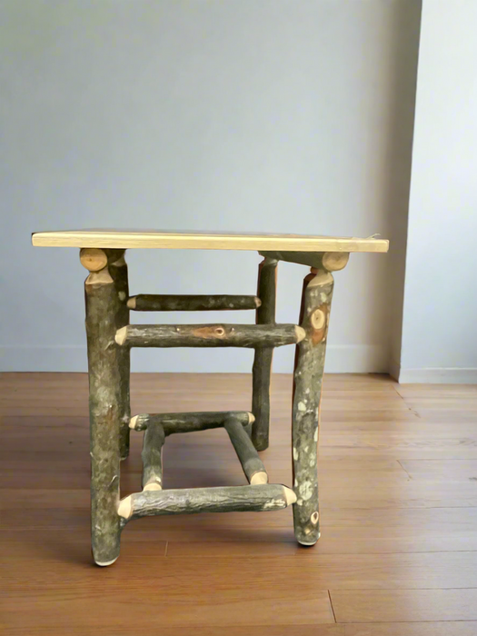 Hickory Log End Table - Unclaimed Freight North (Aitkin, MN)