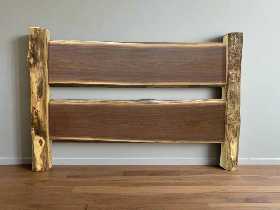 Black Walnut/Aspen Bed king - Unclaimed Freight North (Aitkin, MN)