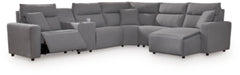 Modmax Power Reclining Sectional with Chaise - Unclaimed Freight North (Aitkin, MN)