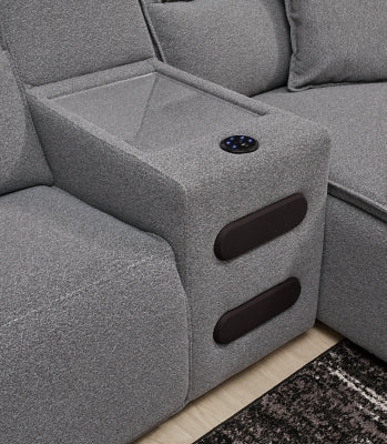 Modmax Power Reclining Sectional with Chaise - Unclaimed Freight North (Aitkin, MN)