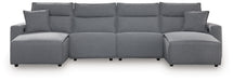 Modmax Power Reclining Sectional with Chaise - Unclaimed Freight North (Aitkin, MN)