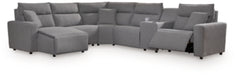 Modmax Power Reclining Sectional with Chaise - Unclaimed Freight North (Aitkin, MN)