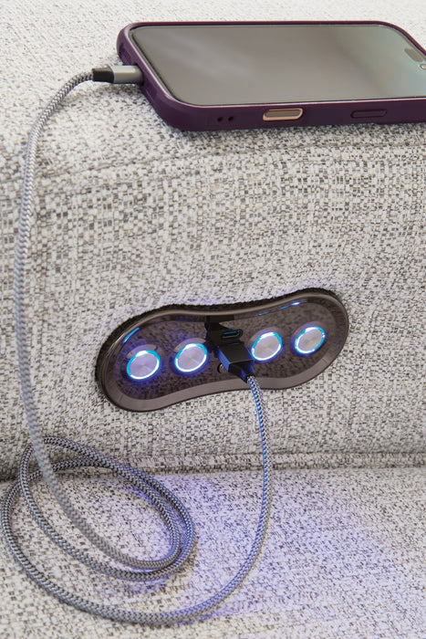 Modmax II Power Reclining Sectional with Audio Consoles - Unclaimed Freight North (Aitkin, MN)