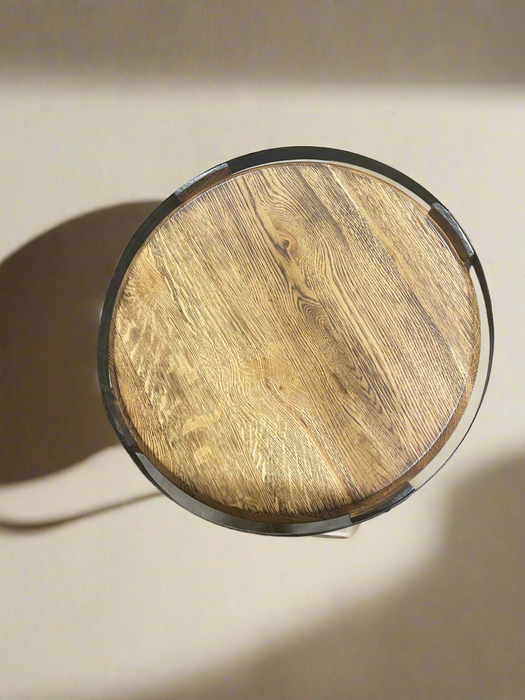 Hickory Whiskey Barrel Table - Unclaimed Freight North (Aitkin, MN)