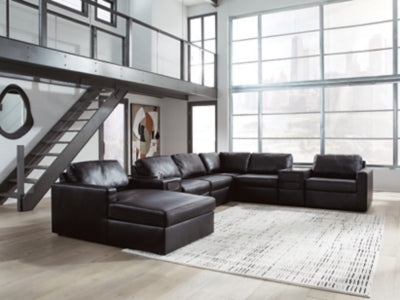 Modmax II Sectional with Chaise and Audio Consoles - Unclaimed Freight North (Aitkin, MN)