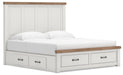 Ashley Savonport King Panel Storage Bed — Plus