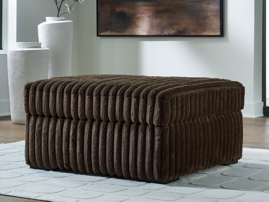 Midnight-Madness Oversized Accent Ottoman - Unclaimed Freight North (Aitkin, MN)