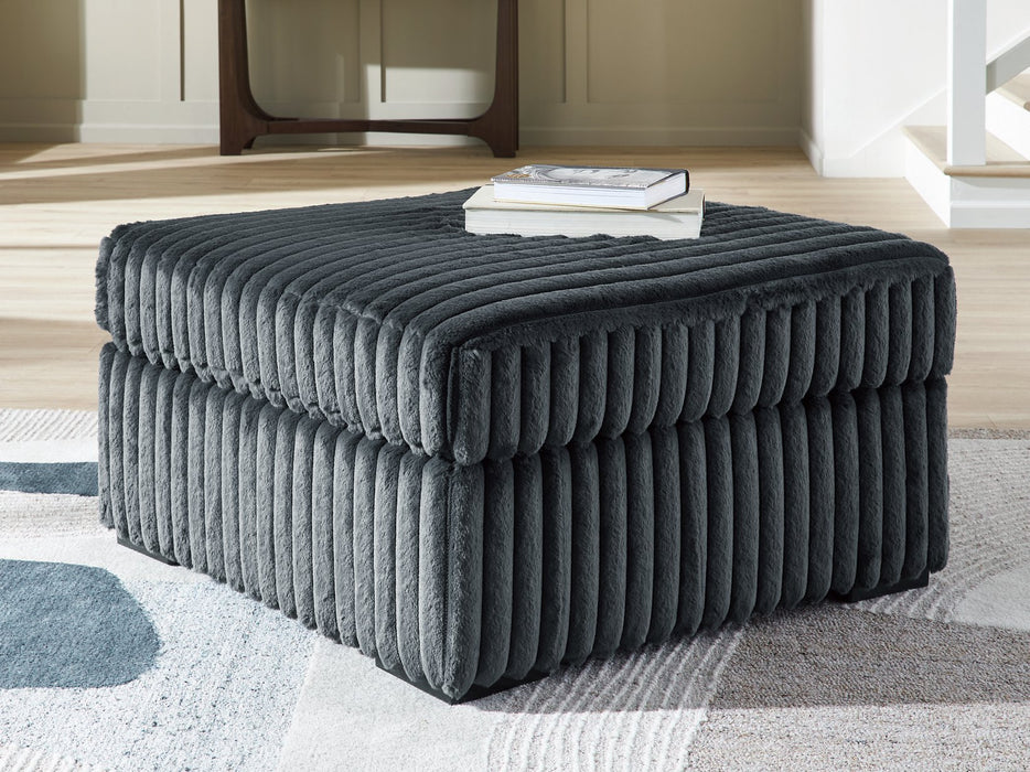 Midnight-Madness Oversized Accent Ottoman - Unclaimed Freight North (Aitkin, MN)