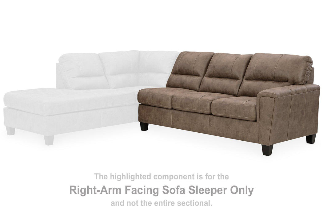 Navi 2-Piece Sectional Sofa Sleeper Chaise