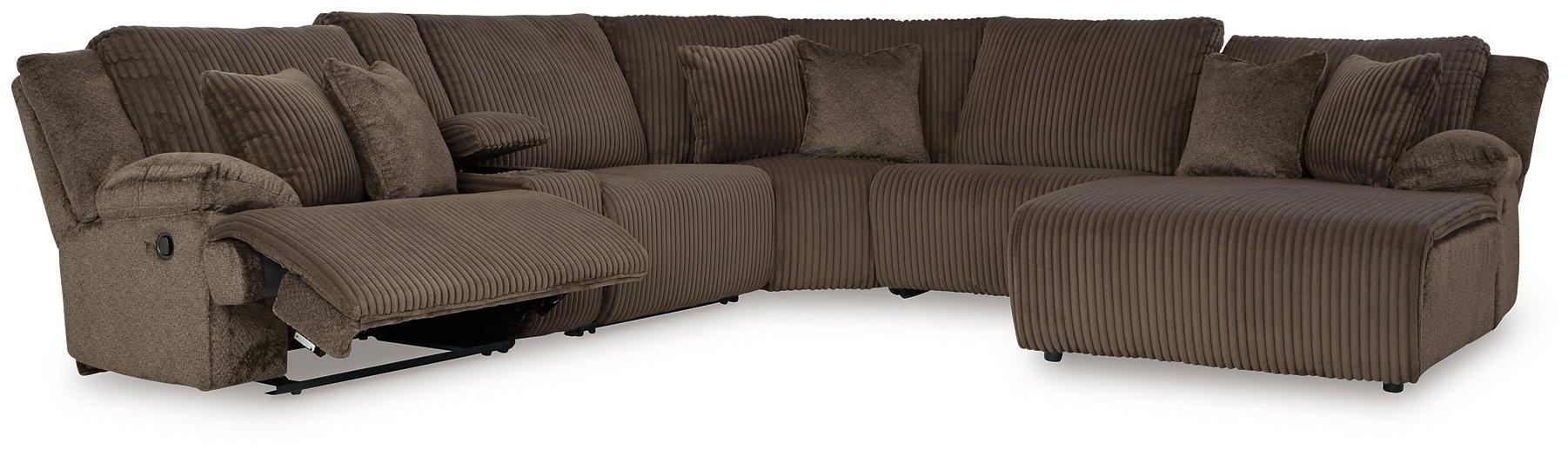 Top Tier Reclining Sectional with Chaise - Unclaimed Freight North (Aitkin, MN)
