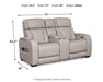 Boyington Power Reclining Loveseat with Console - Unclaimed Freight North (Aitkin, MN)