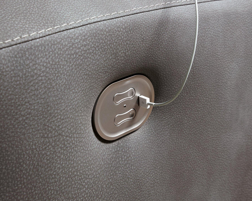 Next-Gen DuraPella Power Reclining Sectional Loveseat with Console - Unclaimed Freight North (Aitkin, MN)