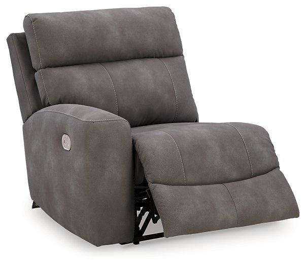 Next-Gen DuraPella Power Reclining Sectional Loveseat with Console - Unclaimed Freight North (Aitkin, MN)
