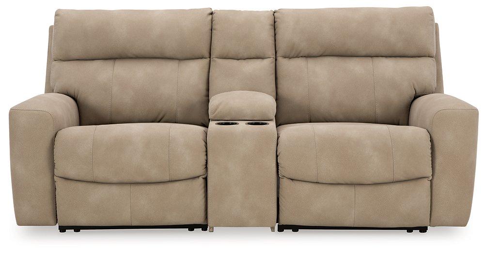 Next-Gen DuraPella Power Reclining Sectional Loveseat with Console - Unclaimed Freight North (Aitkin, MN)