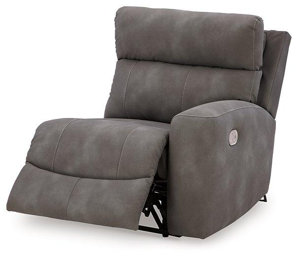 Next-Gen DuraPella Power Reclining Sectional Loveseat with Console - Unclaimed Freight North (Aitkin, MN)