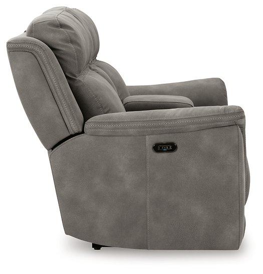 Next-Gen DuraPella Power Reclining Loveseat with Console - Unclaimed Freight North (Aitkin, MN)