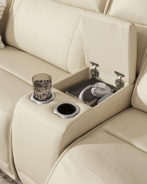 Double Deal Reclining Sectional with Console - Unclaimed Freight North (Aitkin, MN)