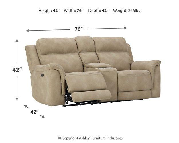Next-Gen DuraPella Power Reclining Loveseat with Console - Unclaimed Freight North (Aitkin, MN)