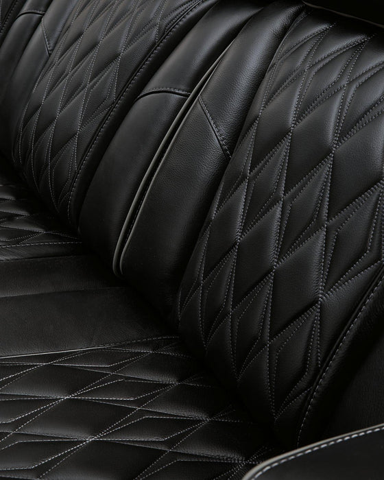 Boyington Power Reclining Loveseat with Console - Unclaimed Freight North (Aitkin, MN)