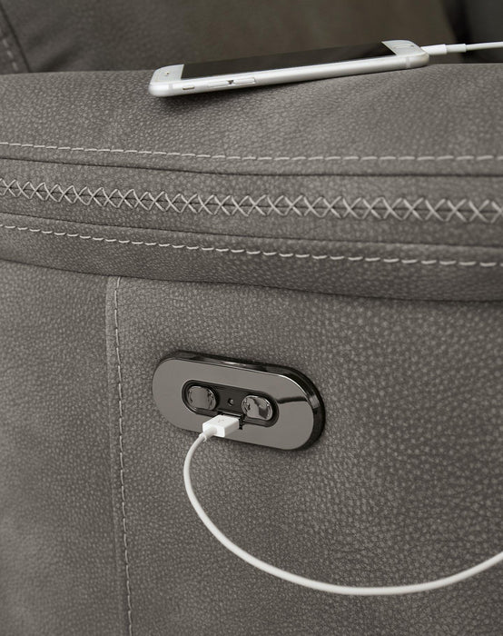 Next-Gen DuraPella Power Reclining Loveseat with Console - Unclaimed Freight North (Aitkin, MN)