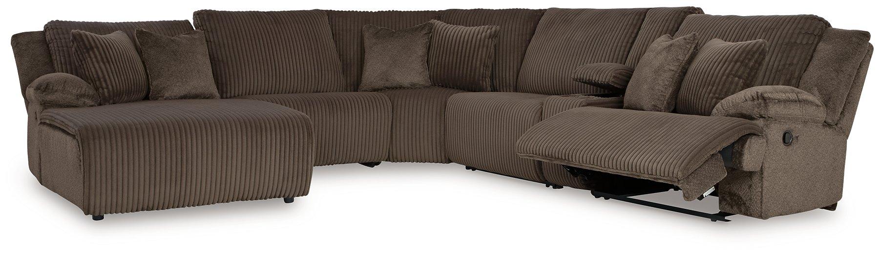 Top Tier Reclining Sectional with Chaise - Unclaimed Freight North (Aitkin, MN)