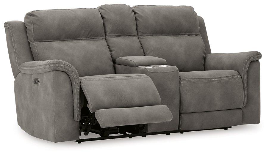 Next-Gen DuraPella Power Reclining Loveseat with Console - Unclaimed Freight North (Aitkin, MN)