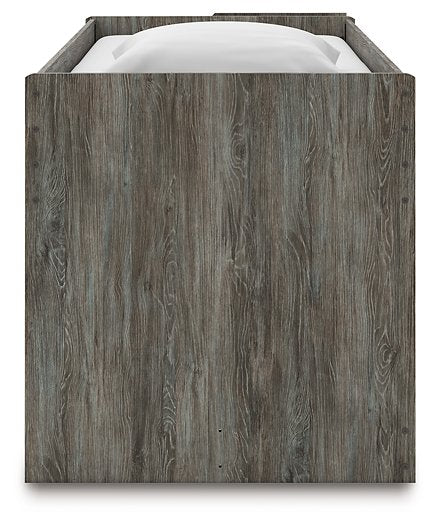 Frandern Loft Bed with Bookcase Storage - Unclaimed Freight North (Aitkin, MN)