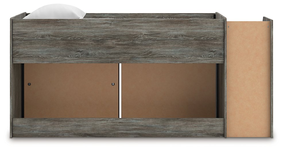 Frandern Loft Bed with Bookcase and Drawer Storage - Unclaimed Freight North (Aitkin, MN)