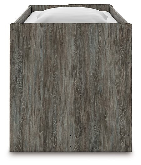 Frandern Loft Bed with Bookcase and Drawer Storage - Unclaimed Freight North (Aitkin, MN)