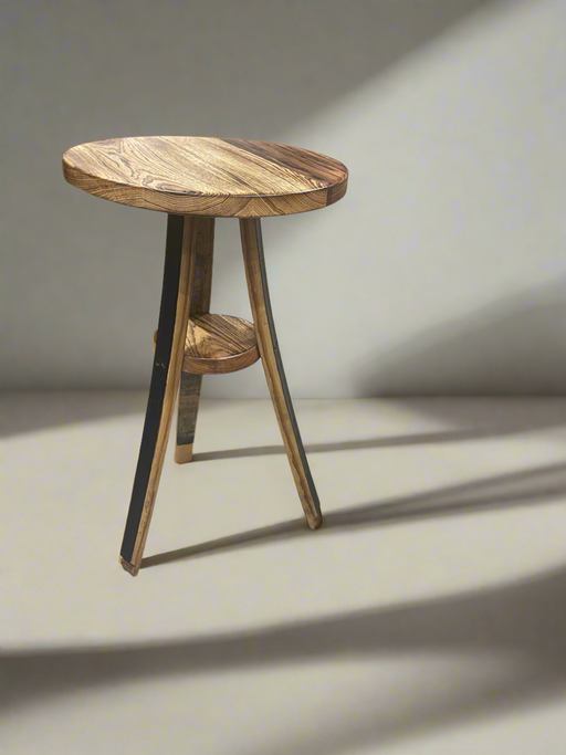 Hickory Whiskey Barrel Plant Stand - Unclaimed Freight North (Aitkin, MN)