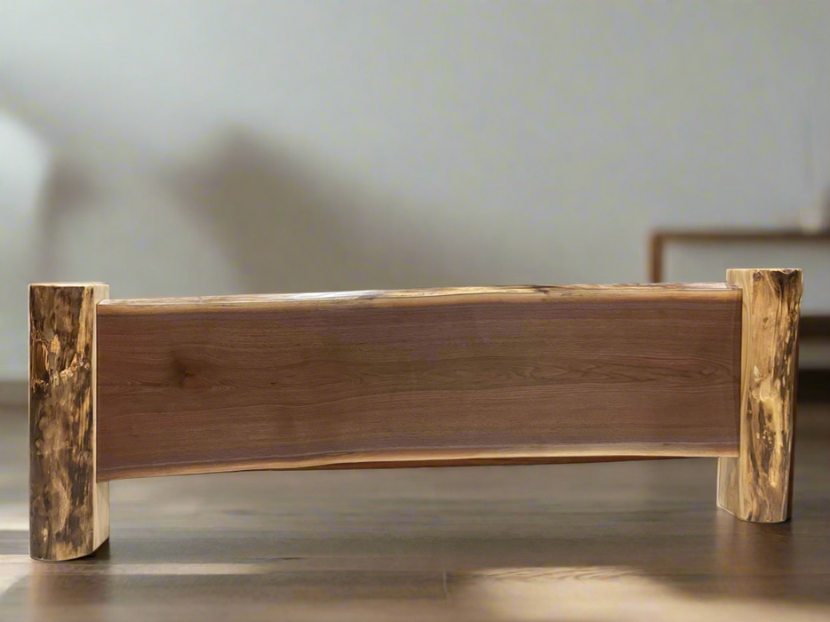 Black Walnut/Aspen Bed king - Unclaimed Freight North (Aitkin, MN)