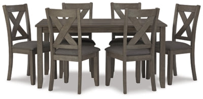 Caitbrook Dining Table and Chairs (Set of 7) - Unclaimed Freight North (Aitkin, MN)