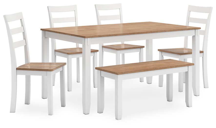 Gesthaven Dining Table with 4 Chairs and Bench (Set of 6) - Unclaimed Freight North (Aitkin, MN)