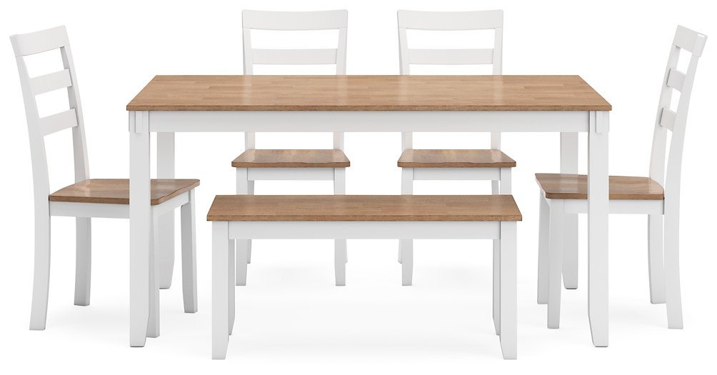 Gesthaven Dining Table with 4 Chairs and Bench (Set of 6) - Unclaimed Freight North (Aitkin, MN)