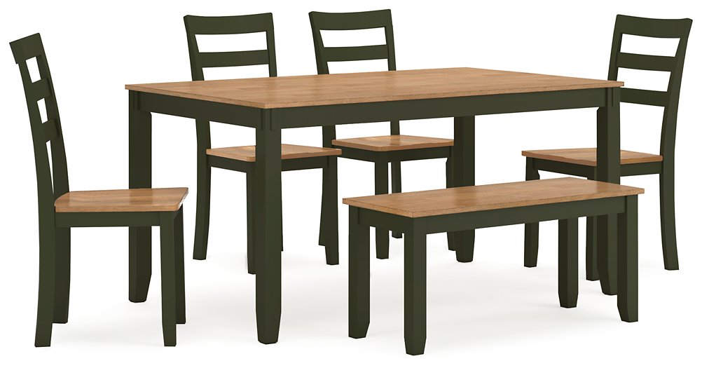 Gesthaven Dining Table with 4 Chairs and Bench (Set of 6) - Unclaimed Freight North (Aitkin, MN)