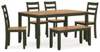 Gesthaven Dining Table with 4 Chairs and Bench (Set of 6) - Unclaimed Freight North (Aitkin, MN)