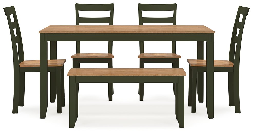 Gesthaven Dining Table with 4 Chairs and Bench (Set of 6) - Unclaimed Freight North (Aitkin, MN)