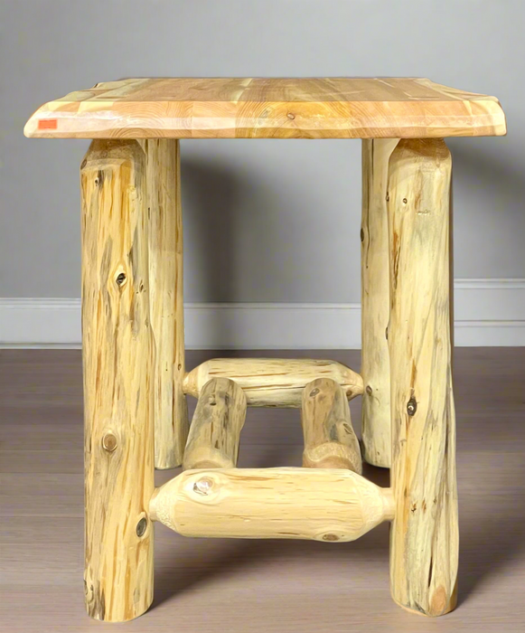 Rustic Cedar End Table - Unclaimed Freight North (Aitkin, MN)