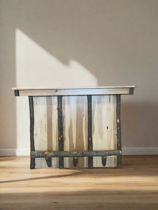 72” Hickory bar & Stools - Unclaimed Freight North (Aitkin, MN)