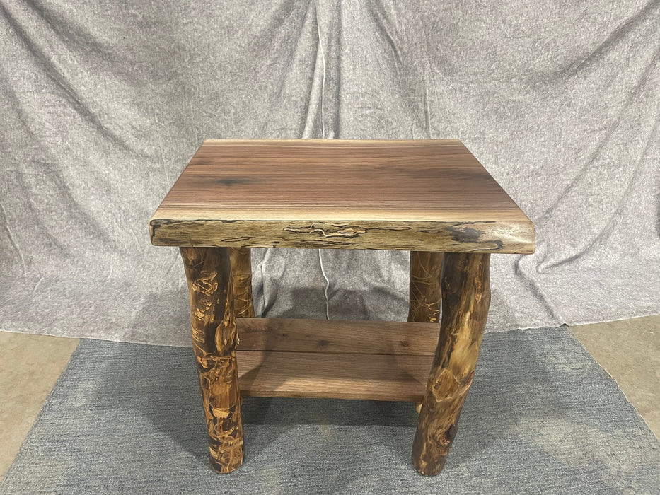 Black walnut and aspen end table