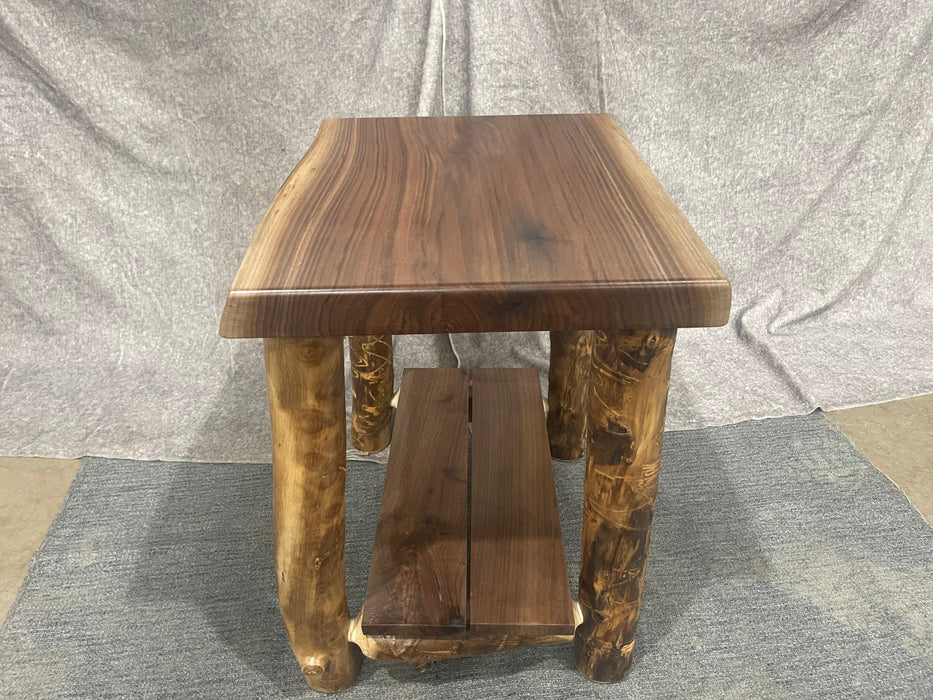 Black walnut and aspen end table