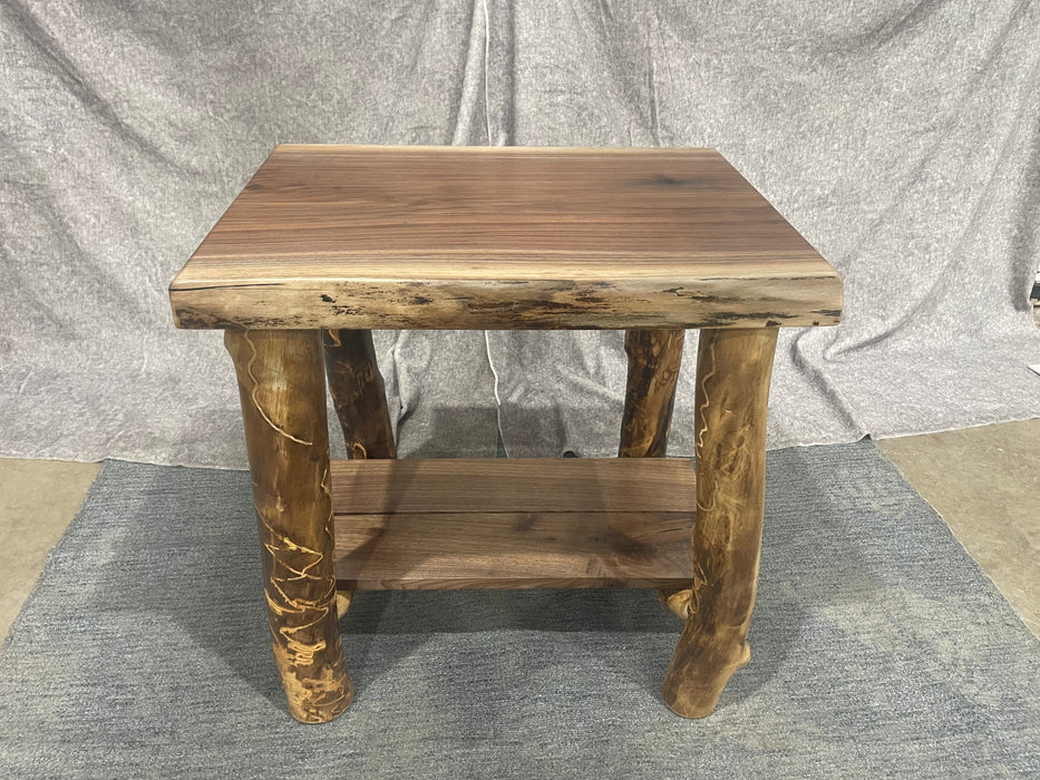 Black walnut and aspen end table