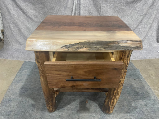 Black Walnut & Aspen Nightstand - Unclaimed Freight North (Aitkin, MN)