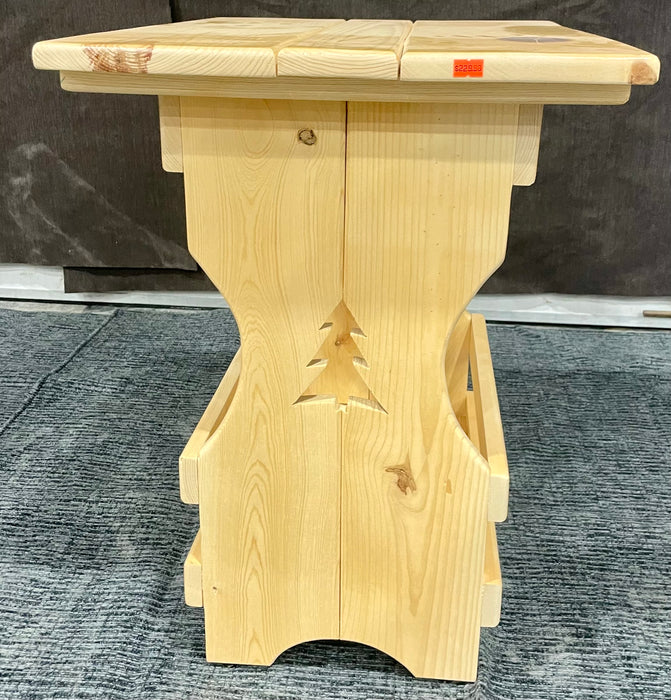 Pine magazine rack end table