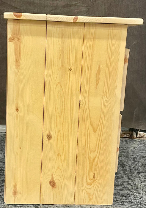 2 drawer pine nightstand