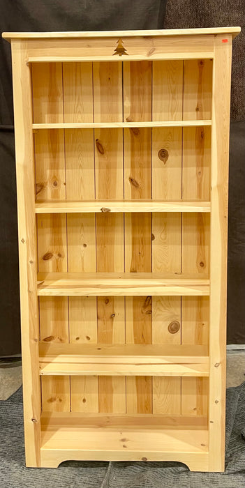 6 FT Bookcase W/ Tree Cutout