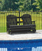 Hyland wave Outdoor Glider Loveseat - Unclaimed Freight North (Aitkin, MN)